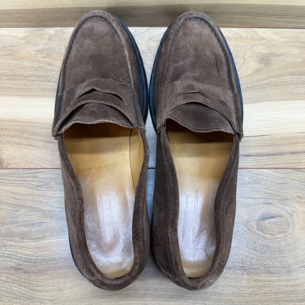 J Harvey Lug One Suede Loafers Mens 13 Brown Suede Light Weight Shoes - Picture 9 of 12